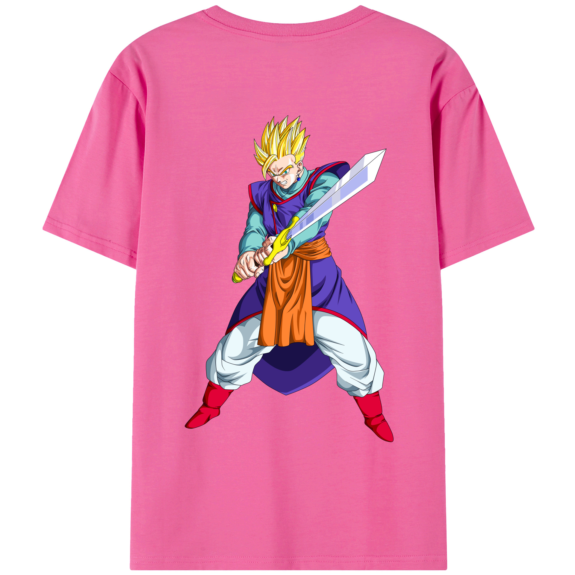 （画像用） ドラゴンボール 孫 悟飯（そんごはん）DRAGON BALL Son Gohan レディース半袖Tシャツ(バックプリント)